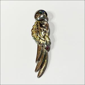 Vintage Parrot Pendant Brooch Pin