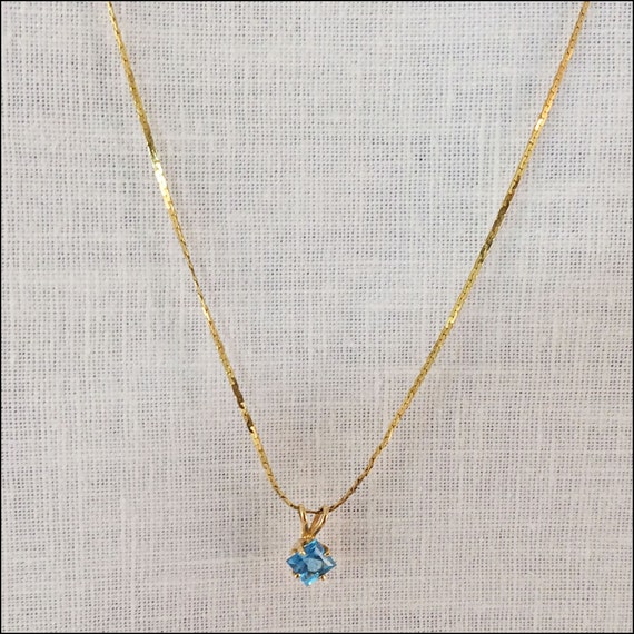 Blue Topaz Vintage Necklace - image 3