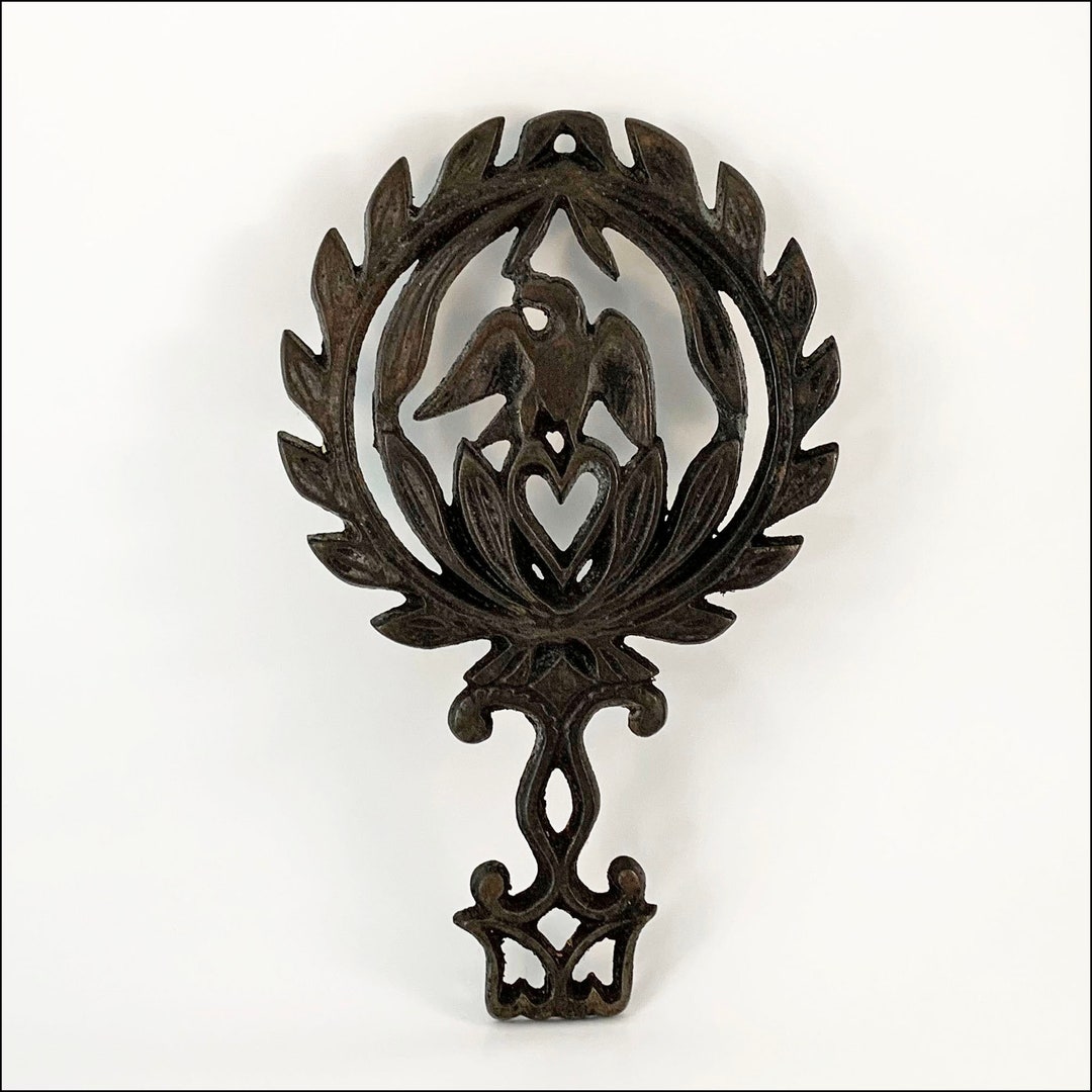 Vintage Cast Iron Eagle Trivet Etsy