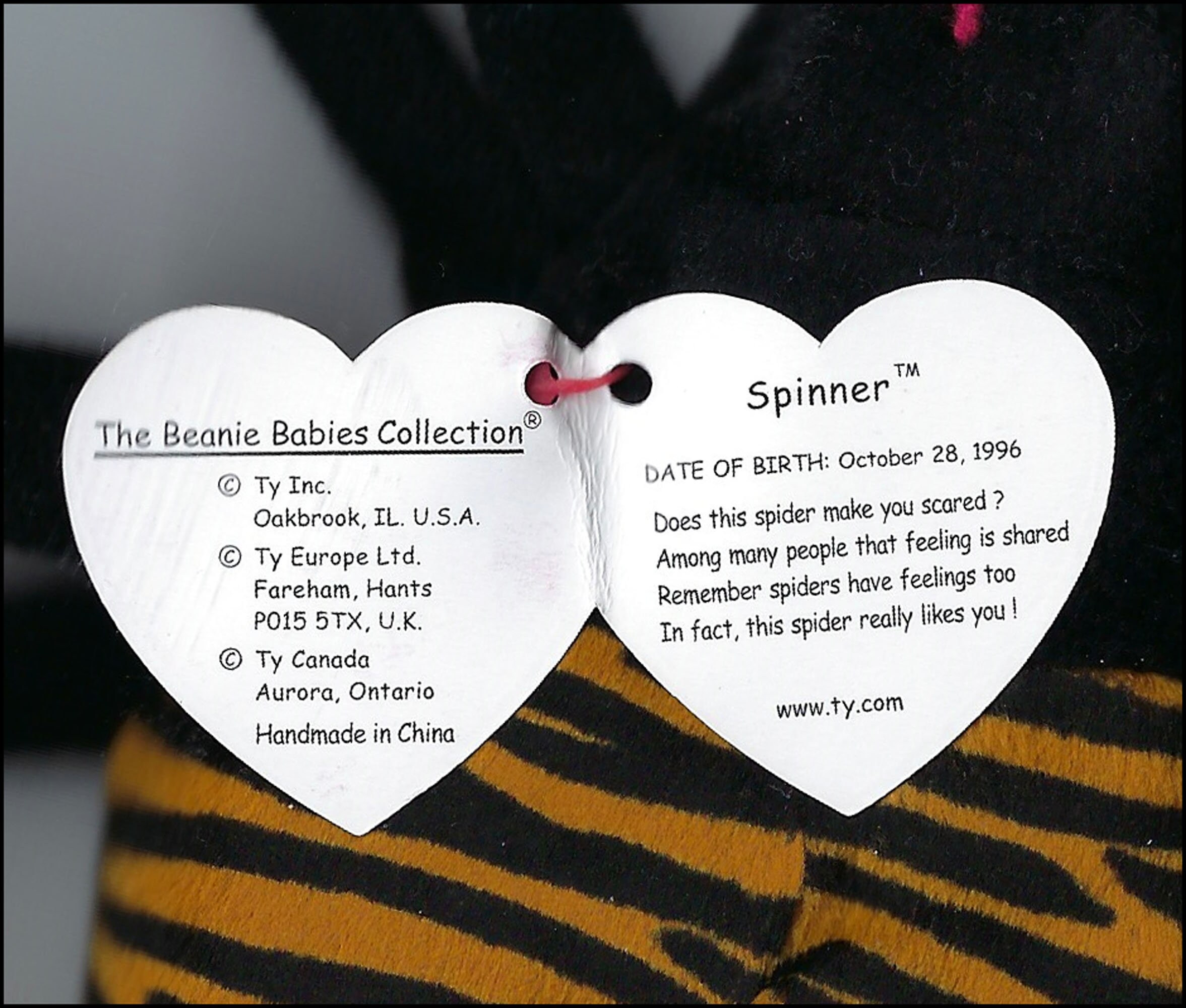 Vintage Ty Beanie Baby Spinner the Spider Etsy