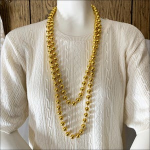 Vintage Mardi Gras Large Bead Necklace 70” immagine 2