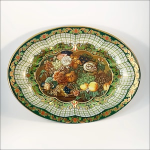 Daher Metal Bowl Made in England Vintage Decorated Ware