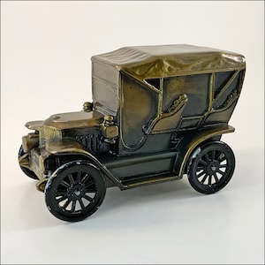 Banthrico Vintage Metal Coin Bank Stanley Motor Carriage