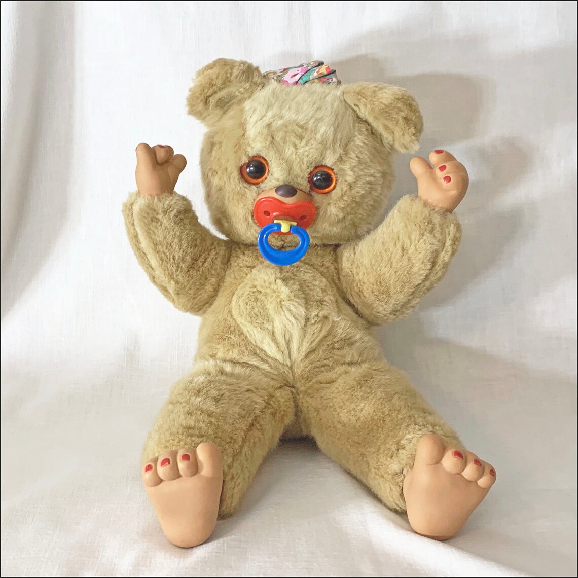 Teddy Bear with Pacifier Vintage Kids of America Stuffed | Etsy