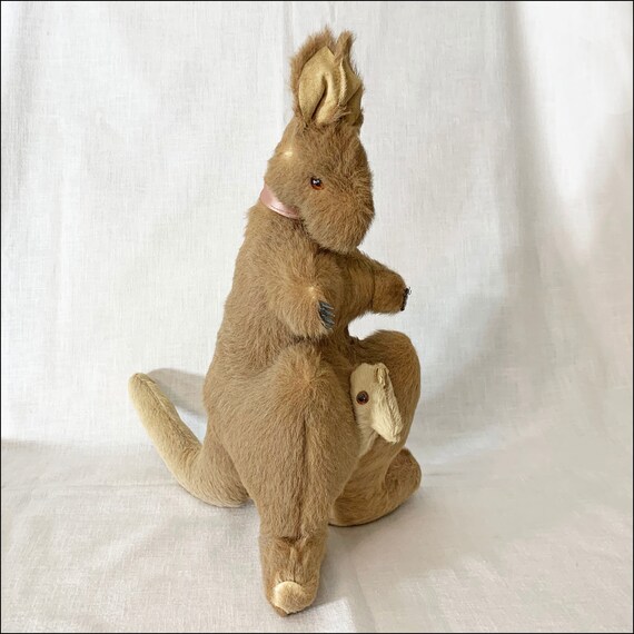 Kangaroo With Joey 12 Australian Souvenir With Kangaroo Fur Etsy
