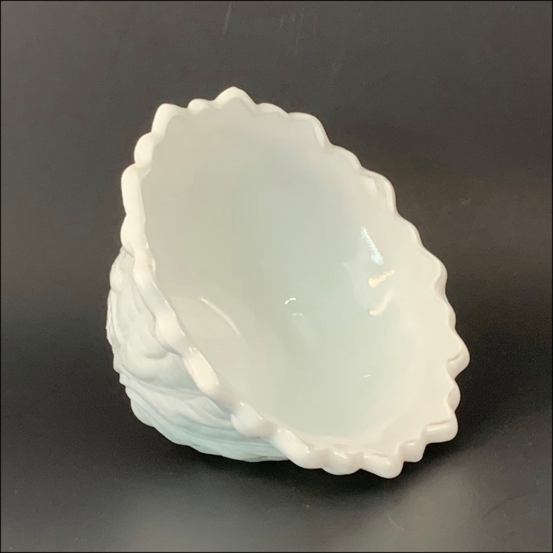 Vintage Milk Glass Dessert Bowl Indiana Glass Wild Rose Etsy