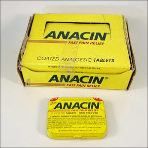 Anacin Vintage Pocket Pill Tin with Display Box