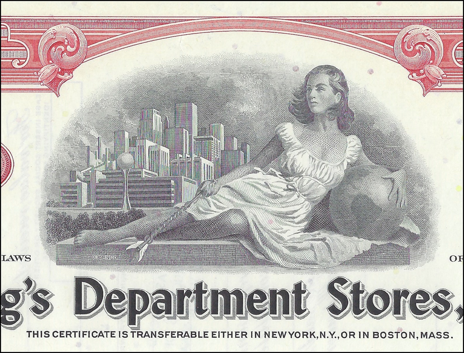 Kings Department Stores 1966 Stock Certificate Etsy