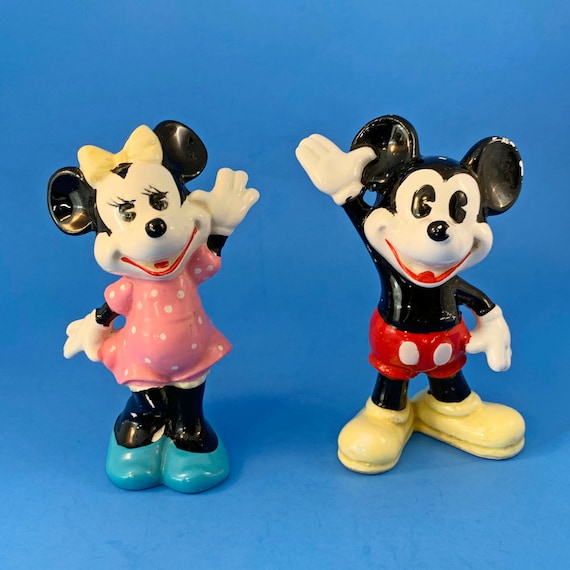 Vintage Walt Disney Mickey And Minnie Mouse Ceramic