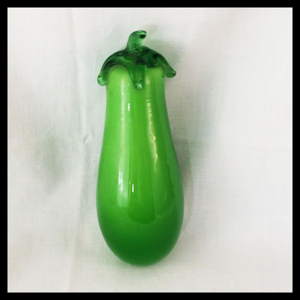 Glass Green Squash Vintage Vegetable Art Glass Etsy