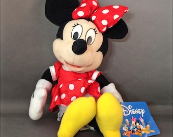 Vintage Disney Minnie Mouse Stuffed Animal with Tags 10”