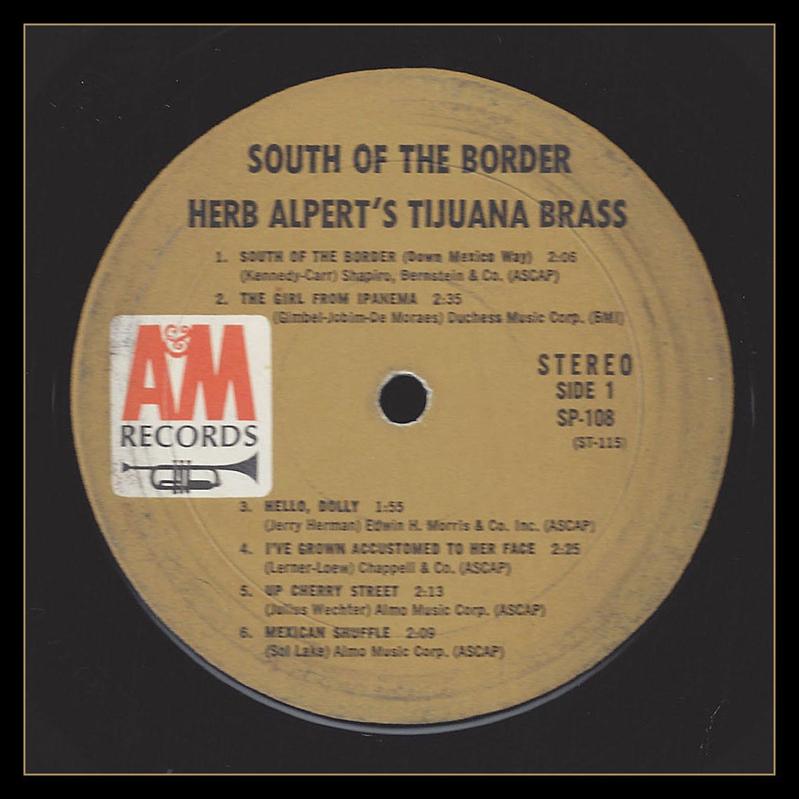 Herb Alpert South of the Border 1964 LP Vinyl Record Etsy
