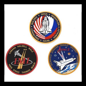 Vintage NASA Space Shuttle Decal Stickers Set of 3