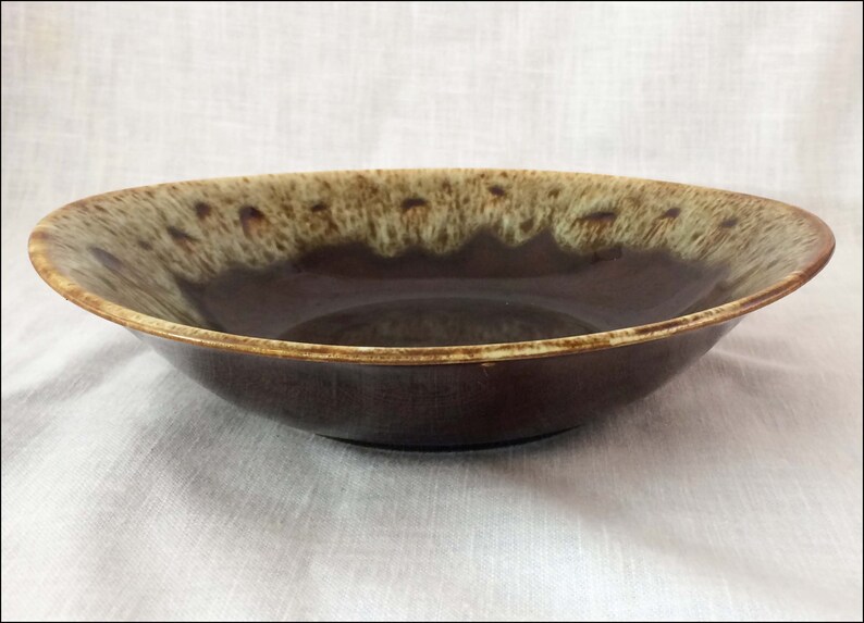 Ironstone USA Bowl Vintage Brown Drip | Etsy
