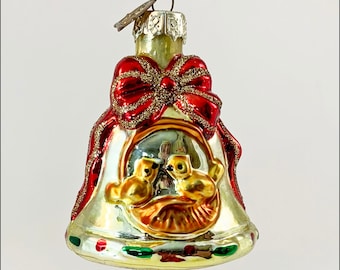 Vintage Glass Ornament Songbird Bell by Thomas Pacconi