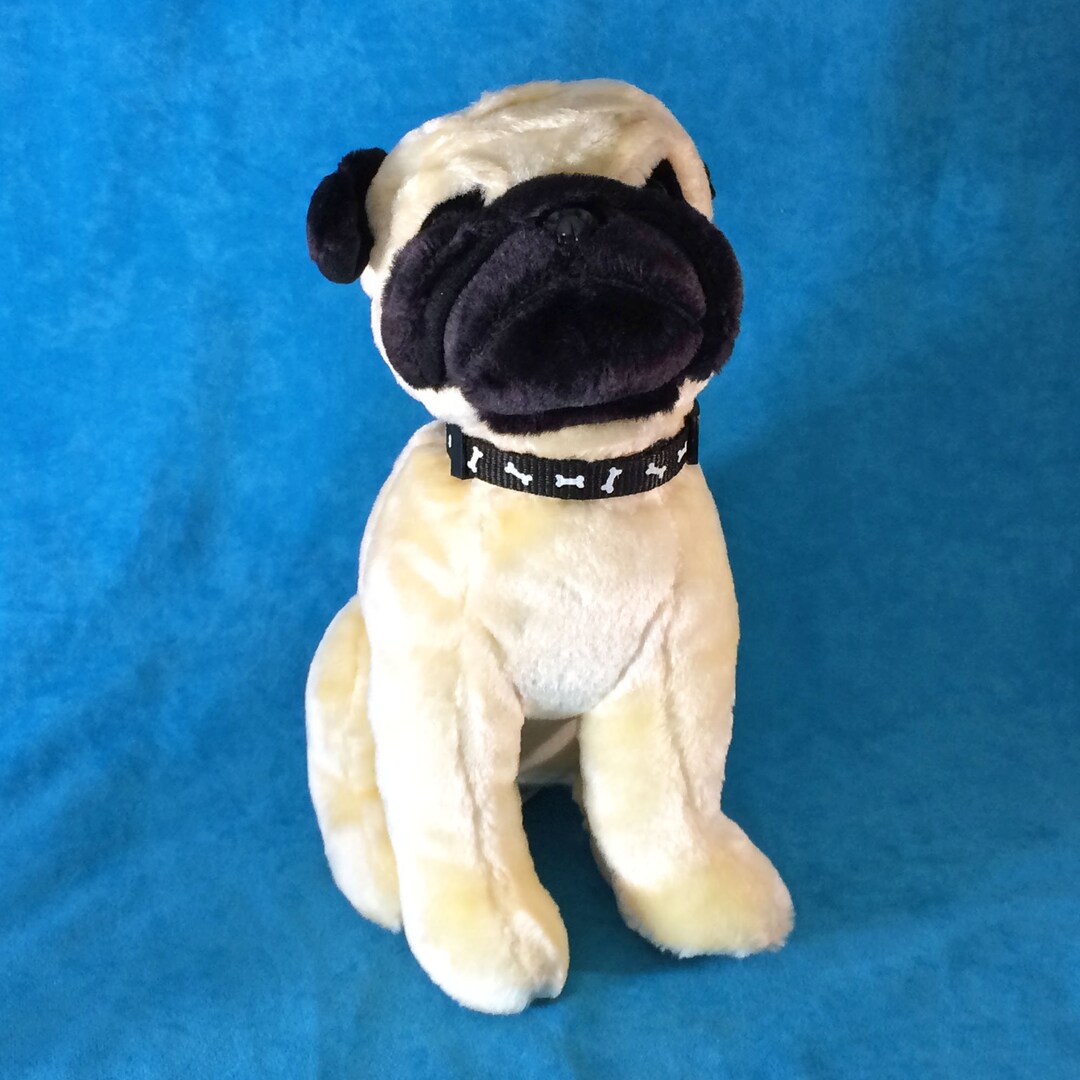 Pug Vintage Stuffed Animal Dog Etsy