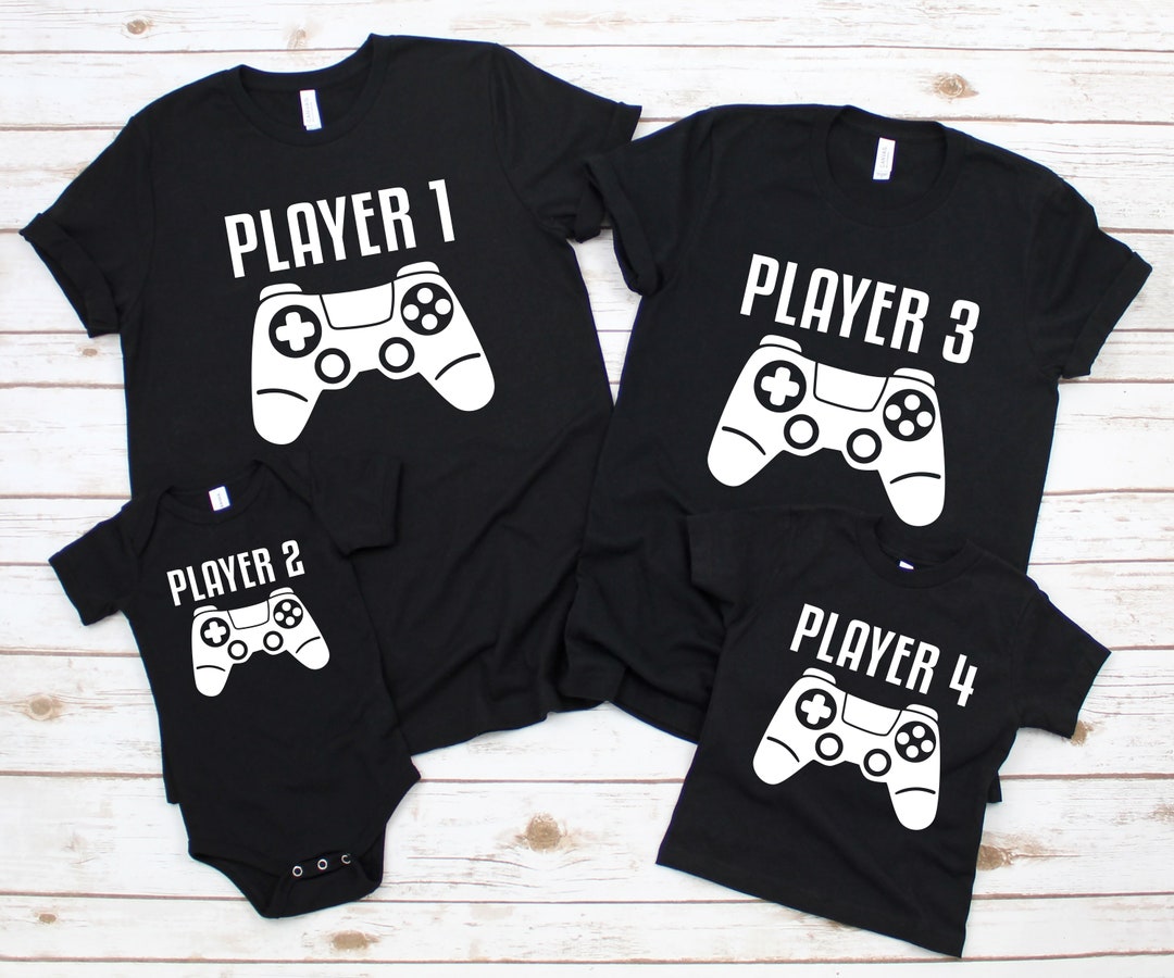 Family Matching Shirt, Gaming Night Shirts, Player 1 Player 2 Player 3 ...