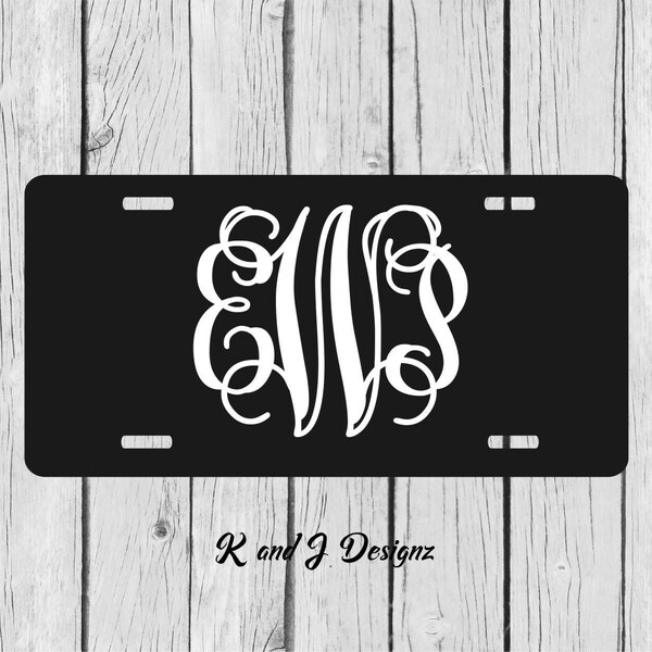 Front license plate, front car tag, monogrammed car tag, girly car accessories, vanity license plate, custom car tag, auto decor