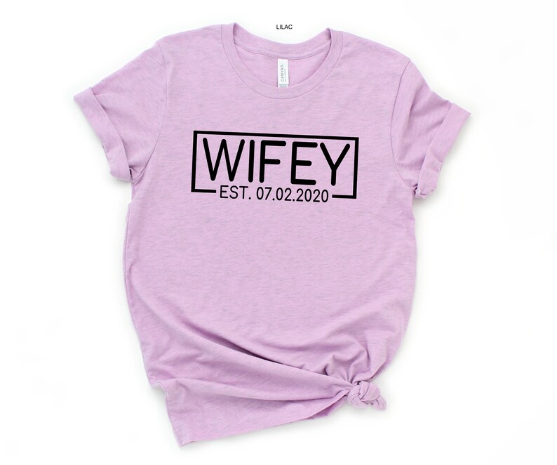 Husband Wife Hubs Shirts Wifey Shirt Custom Wedding Shirt Etsy