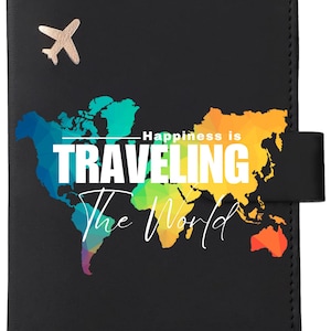 Colorful Travel Quote Passport Cover | Handmade Travel Gift | Wanderlust Passport Holder | Jetsetter Gift for Her or Him