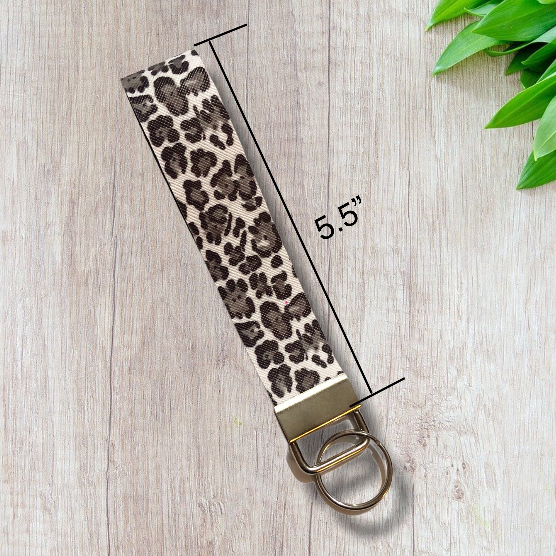 Leopard Print Glitter Faux Leather Key Fob Keychain Etsy