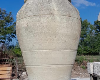 Vintage Terracotta Jar, Ornamental Vase, Clay Vase, Umbrella Stand Pot, Handmade Bowl, retro 1990s, boho design