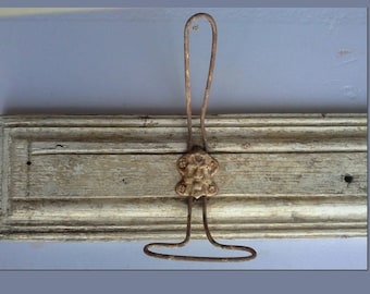 Percha de madera de 122 cm, percha de pared italiana vintage, muebles retro, decoración rústica