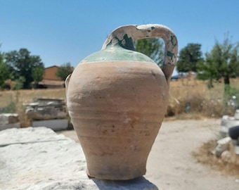 Antique Terracotta Water Jug, Clay Relic, Remains of Antique Clay Jugs home use, Pot Flask Bowl, retro