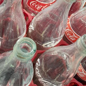 17" Collectible Coca-cola 1 Liter Bottles & Basket, Plastic Coke Holder