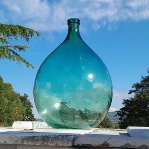 Blue Demijohn Bottle - Etsy Canada