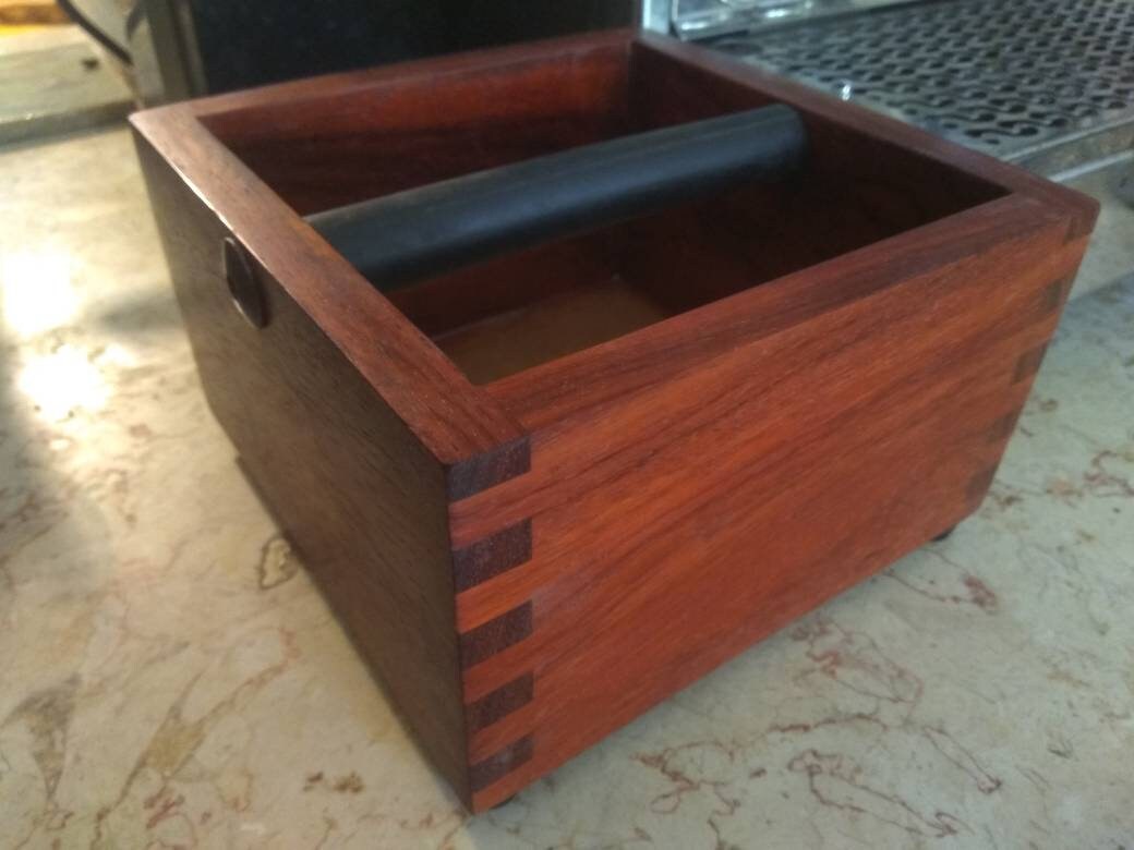 Espresso knock box 10 off Etsy