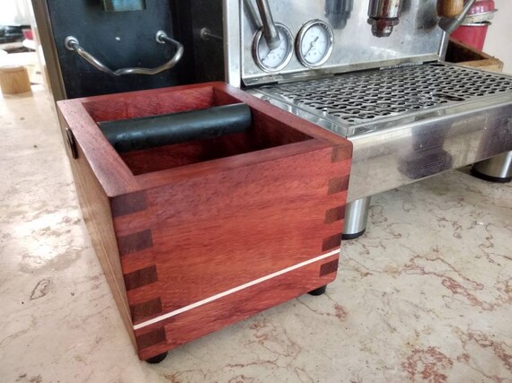 Padouk Knock Box For Espresso Machine Etsy