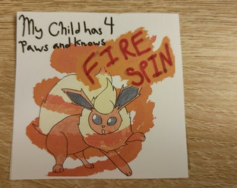 My Child Flareon Sticker SMALL