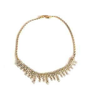 Couture ATTWOOD & SAWYER Gold Crystal Pendant Choker Neckace