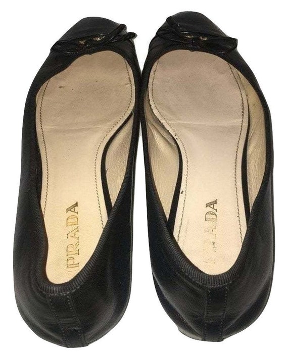 PRADA Ballet Shoes. Prada Flat Black Ladies Shoes