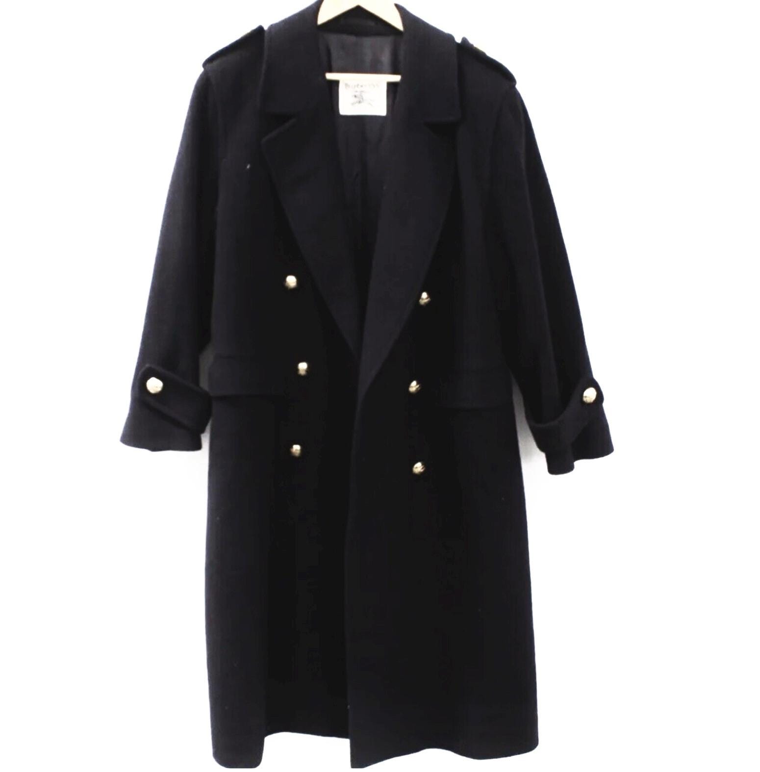 Vintage Black Burberry Trench Coat - Etsy