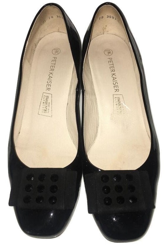 Peter Kaiser Shoes. Black Ladies Court Shoes
