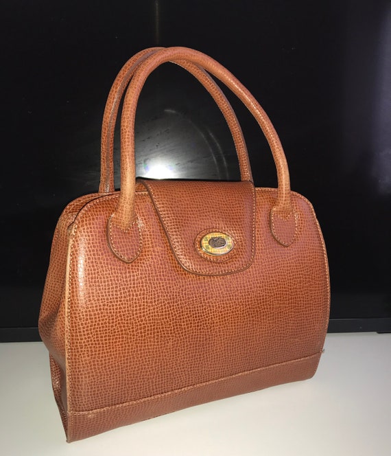 Burberry Burberrys Brown Leather Bag  w House Che… - image 4