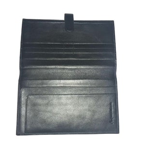 Cartera de viaje larga negra Aquascutum