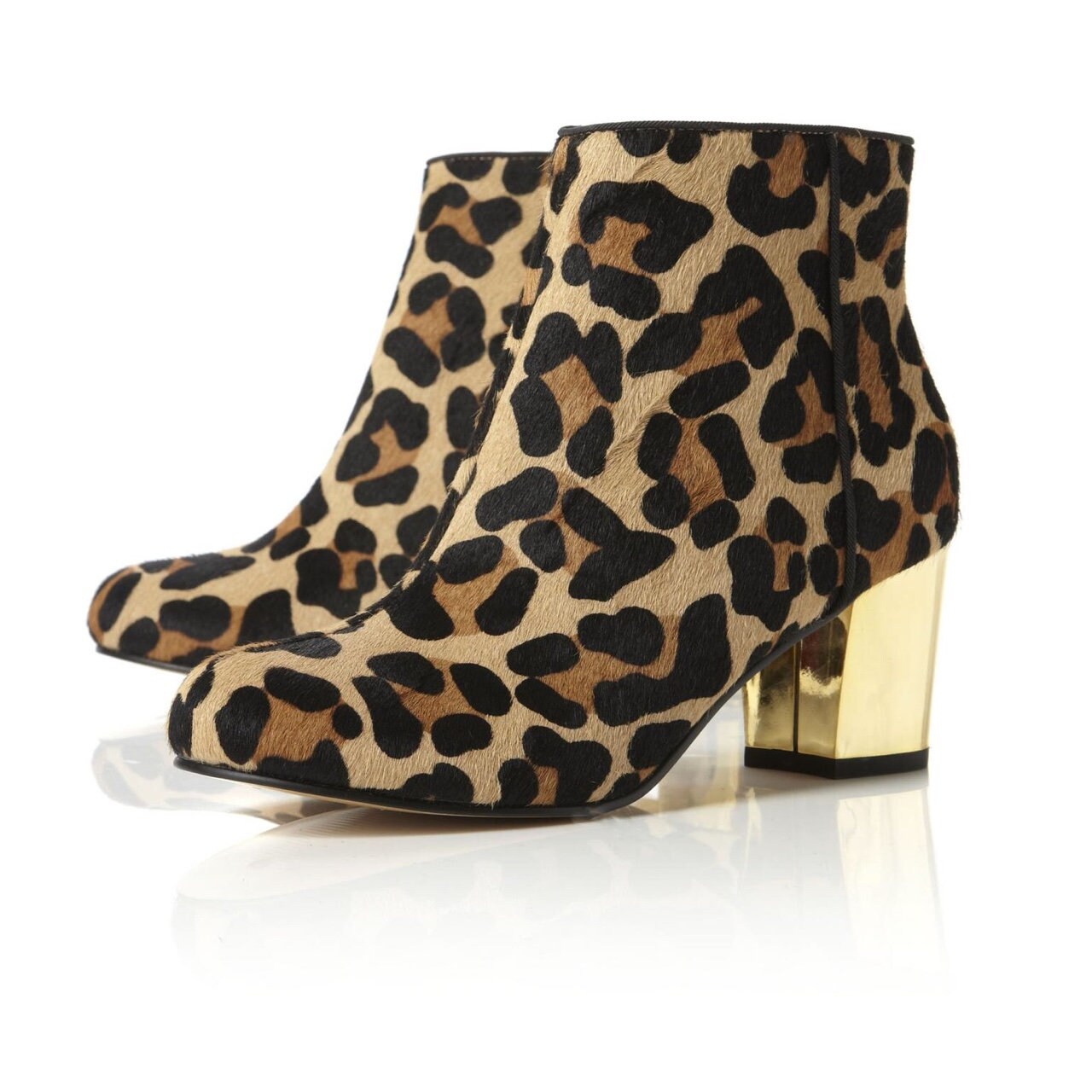dune leopard print boots