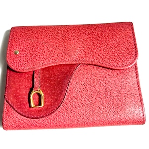GUCCI Red Leather Wallet made in Italy