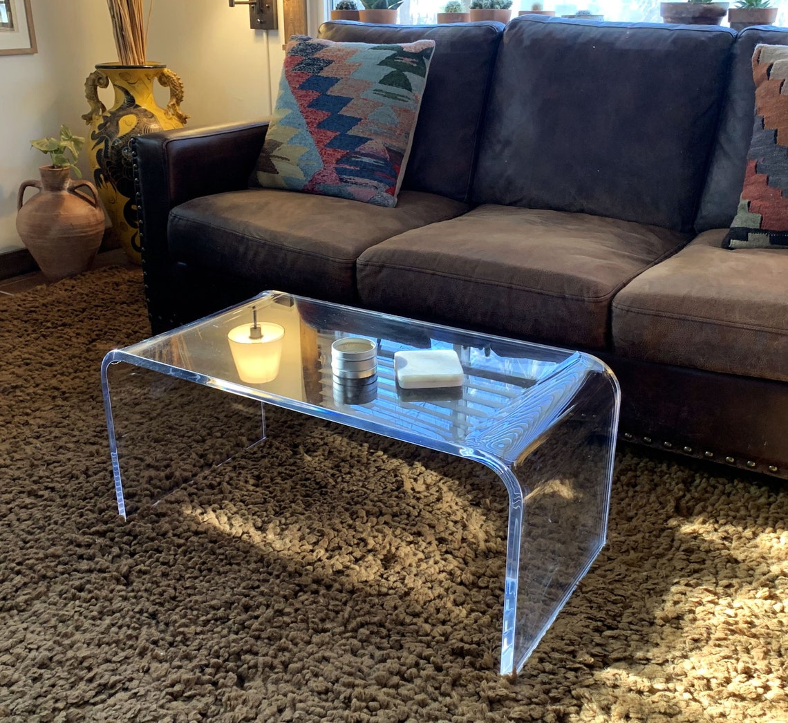 Acrylic Coffee Table 32x16x16x3/4 thick material plexiglass Etsy