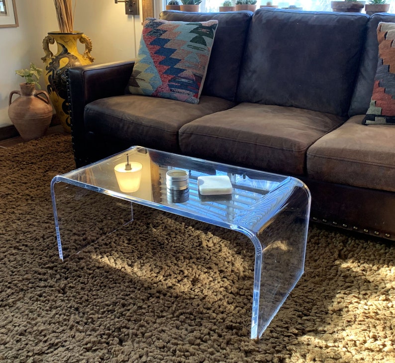 Acrylic Coffee Table 32x16x16x3/4 Thick Material Plexiglass Etsy