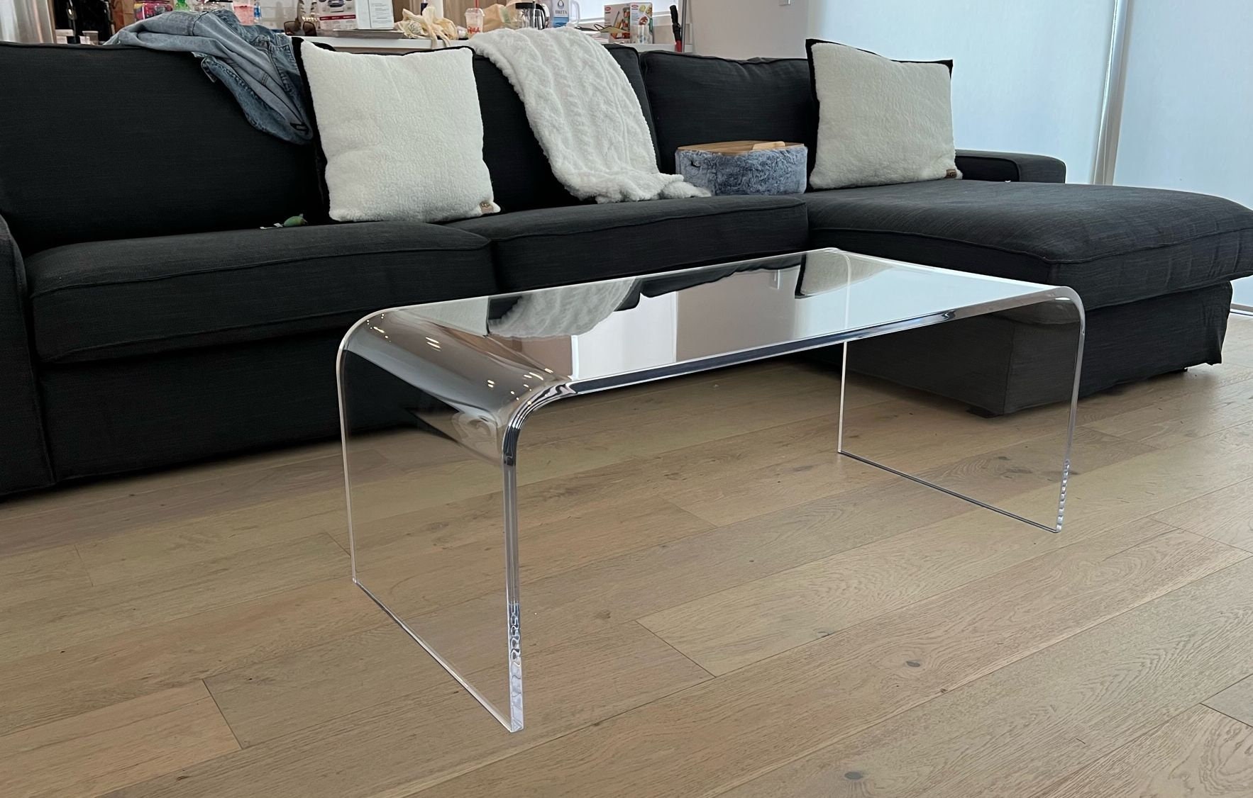 Acrylic waterfall coffee table online