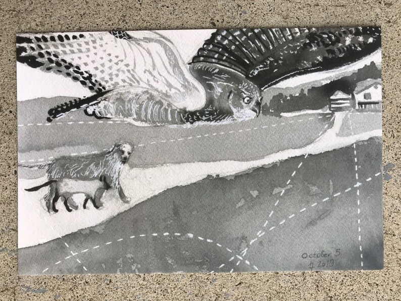 Postcard \u201cAre you playing?\u201d Inktober 2019