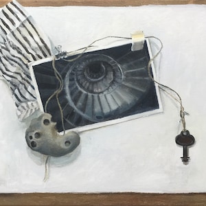 Trompe l’oeil (original oil painting, realistic still life)