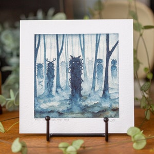 Foggy Forest UNFRAMED Print, Atmospheric Spooky Wall Art