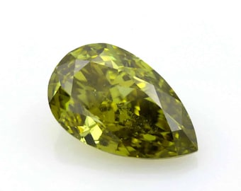 Chameleon Diamond 2.51ct Natural Loose Fancy Green Yellow Color Pear Gia Si2