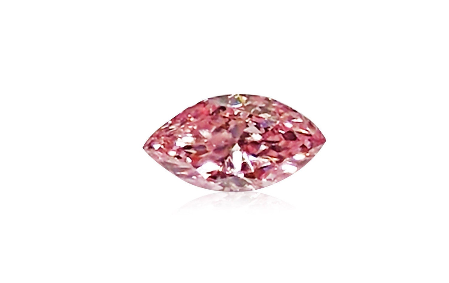 0.114 Ct Fancy Purple Pink I2 Marquise AGT Japan Natural