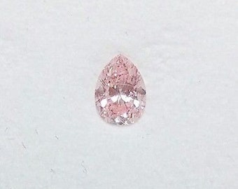 Rosa Diamant - Natural Loose Fancy Pink Gia Zertifiziert 0.28ct Birnenschliff Si1 Argyle